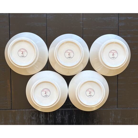 Royal Seasons Snowman Stoneware 5pc Soup Cereal Salad Bowls Holiday 6.75 In - Picture 6 of 7